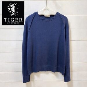 TIGER OF SWEDEN Janos Navy Knit Sweater Size L